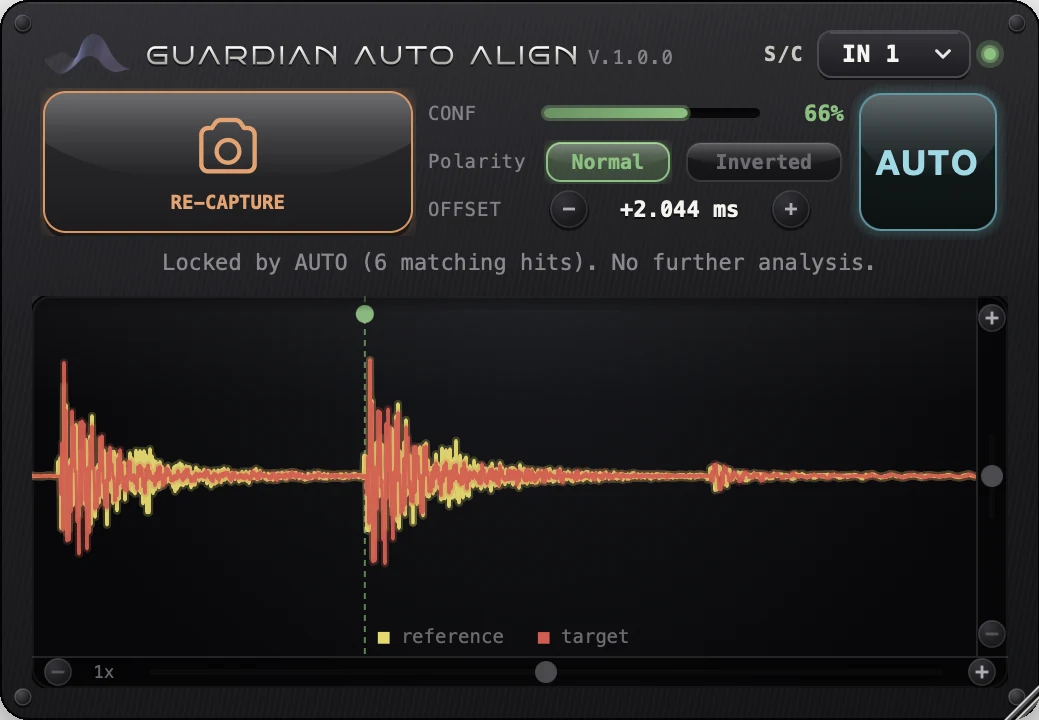 หน้าตา Plug-in Guardian Auto Align