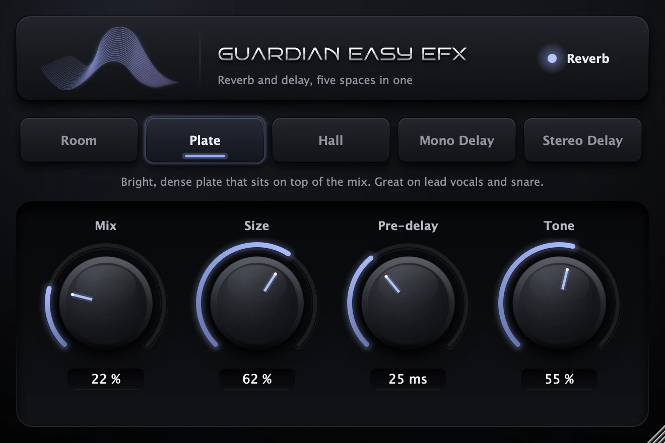 หน้าตา Plug-in Guardian Easy EFX